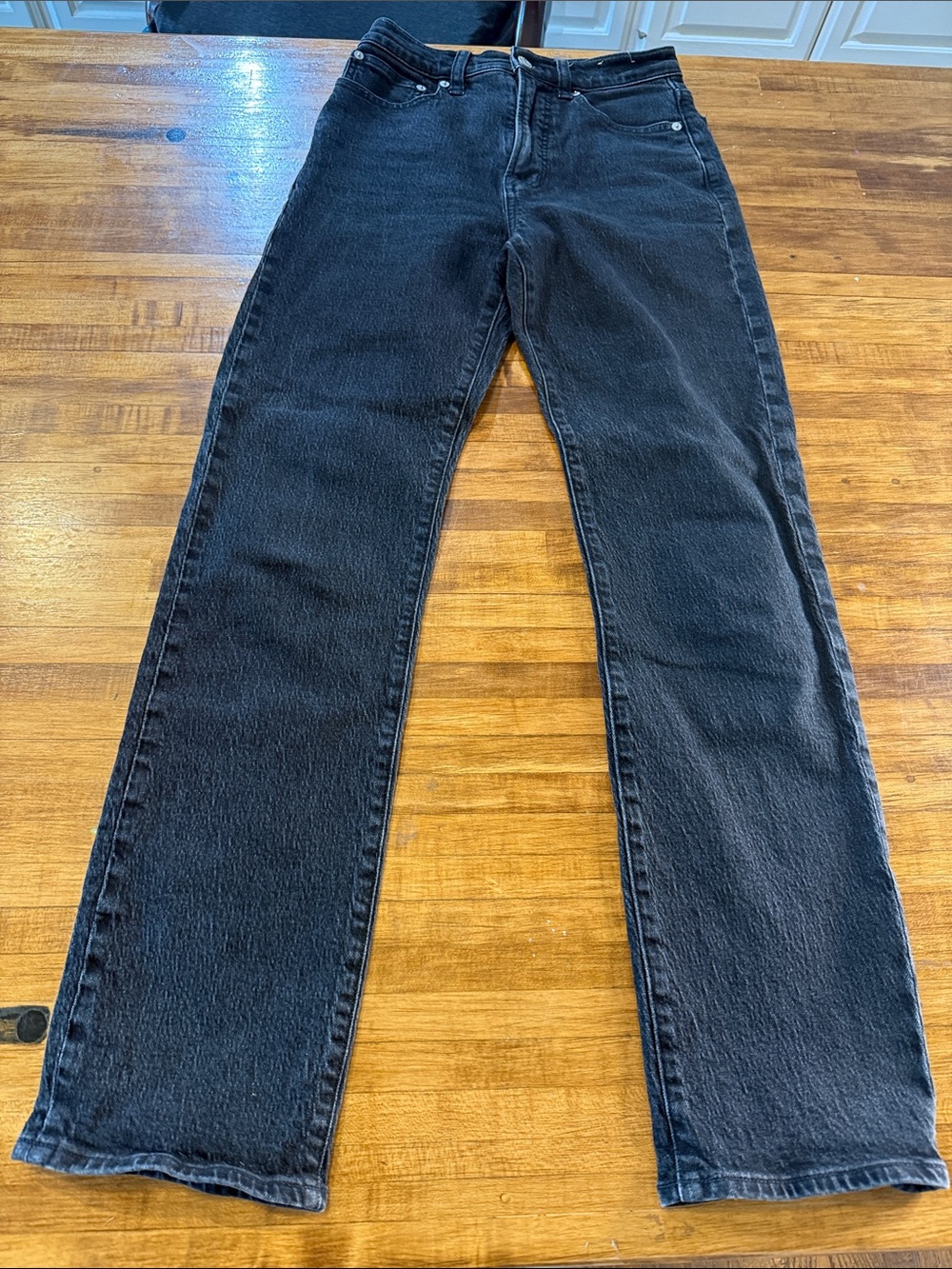 Madewell Black 90s Straight Leg Jeans 24 (k) - Picture 2 of 8